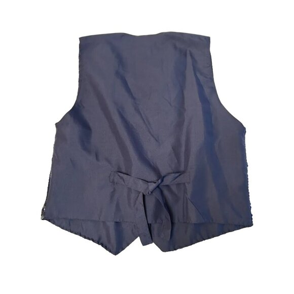 The Quacker Factory Size M Women's Sequin Snowman Christmas Holiday Vest - Picture 4 of 4